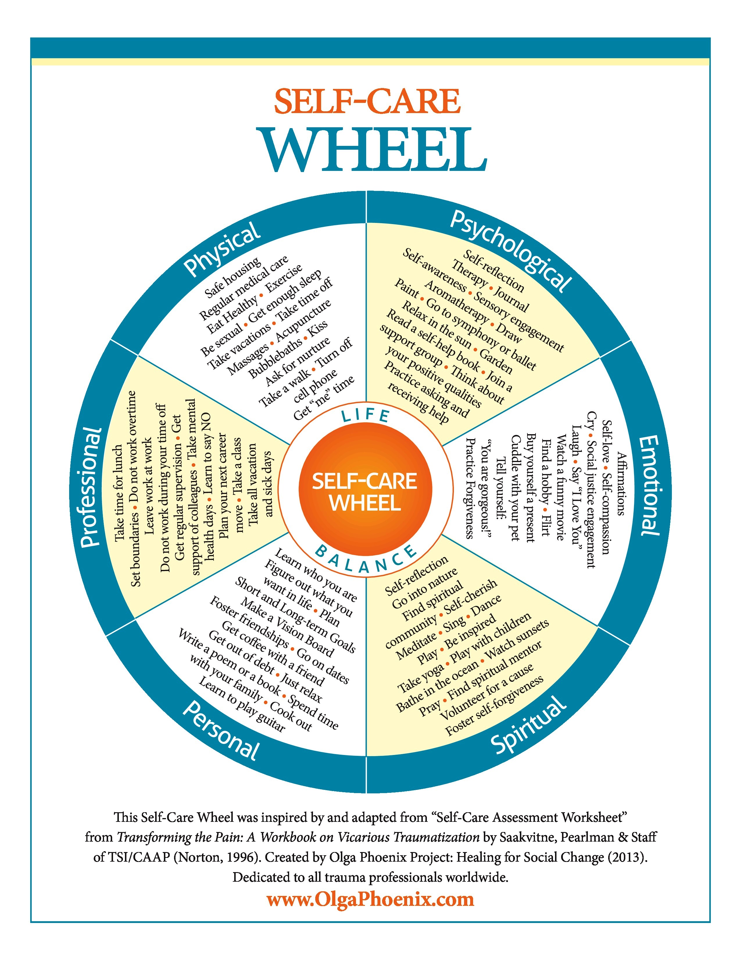 SelfCare Wheel Children's Health Alliance of Wisconsin