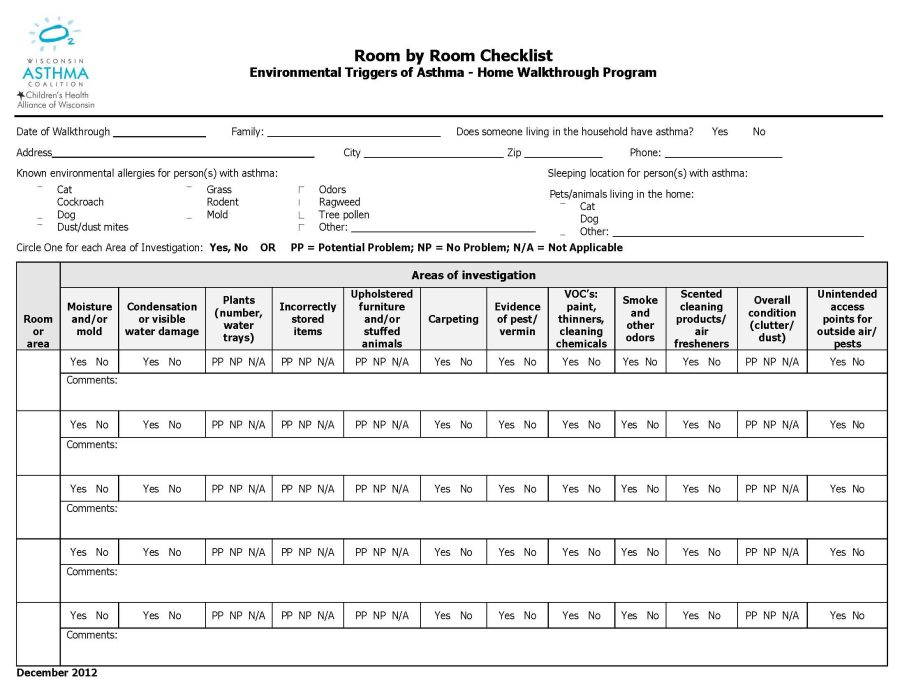 Home Walkthrough Checklist