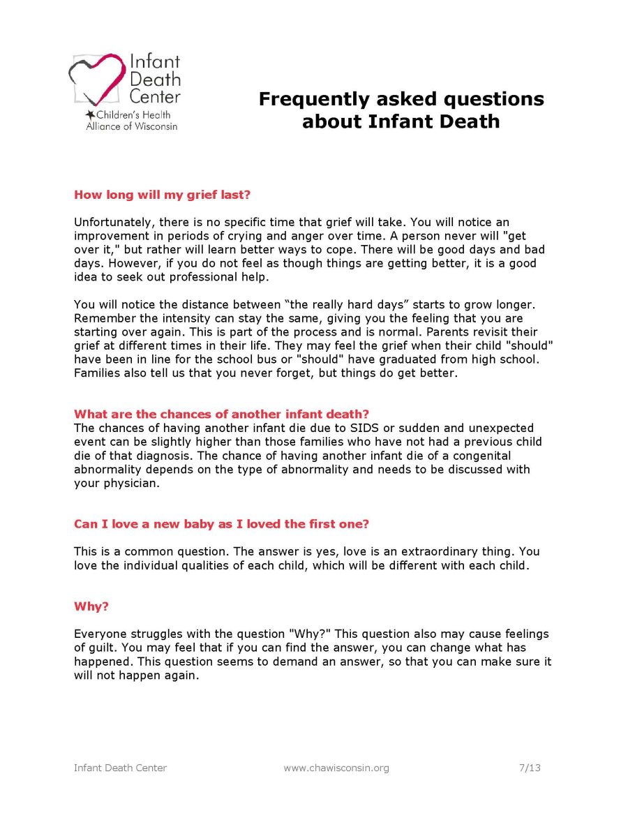 FAQ Infant Death