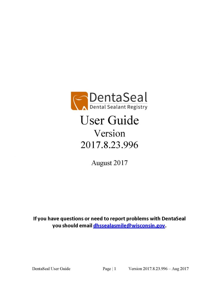 DentaSeal User Guide- August 2017