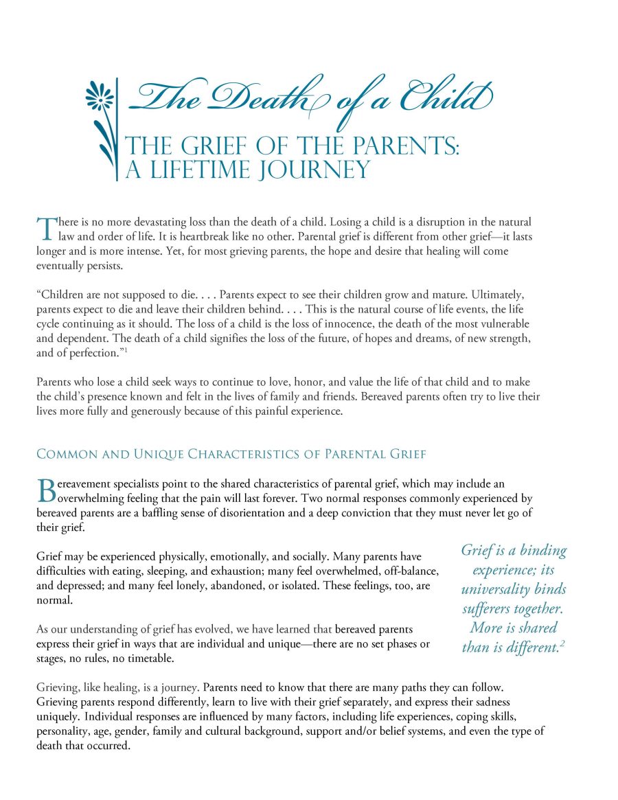 Death of a Child - Grief of the Parent