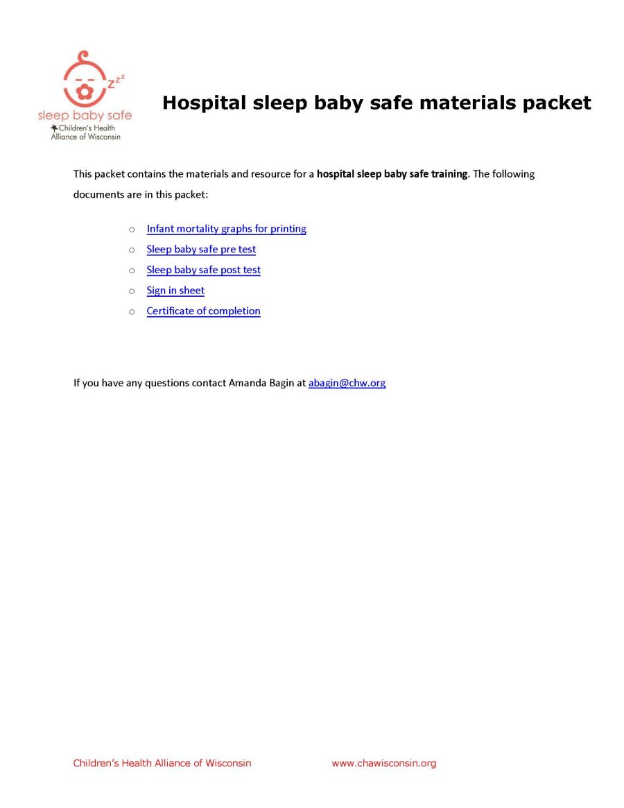 Hospital SBS Materials Packet