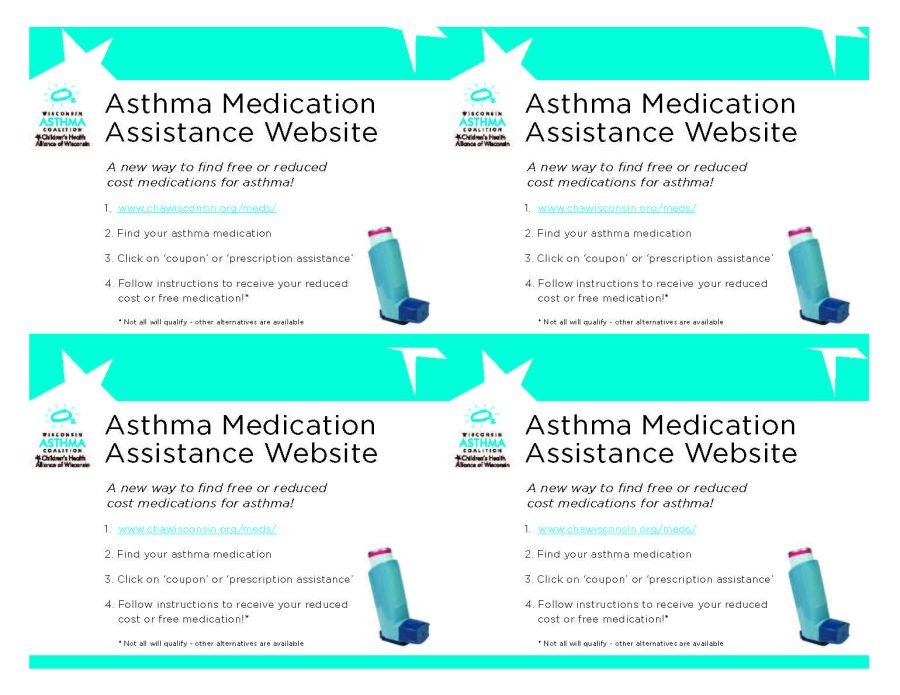Asthma Medication Assistance Postcards